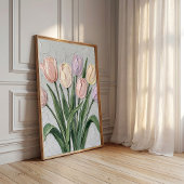 Impression sur toile de tulipe moderne pour salon
