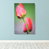 Impression sur toile de tulipes roses (Insitu (Plancher de Bois))