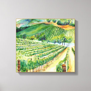 Impression sur toile de vignoble de vigneronnerie