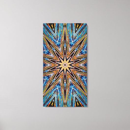 Impression sur toile Decagon Starburst 21x40 (Recto)