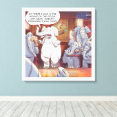 Impression sur toile d'éléphant blanc drôle dans l (Insitu (Plancher de Bois))