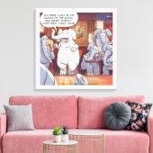 Impression sur toile d'éléphant blanc drôle dans l (Insitu(Salon))