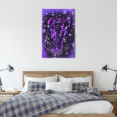 Impression sur toile d'éléphant Violet Rose Nuit é (Insitu(Chambre))