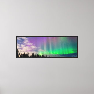 impression sur toile des aurores boréales violette