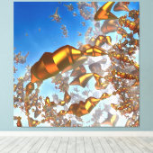 Impression sur toile des crayons dorés étirés (Insitu (Plancher de Bois))