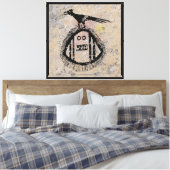 Impression sur toile des pétroglyphes de Sasquatch (Insitu(Chambre))