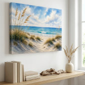 Impression sur toile d'herbe côtière | Océan Horiz