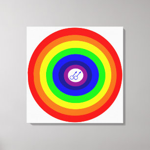 Impression sur toile d'hommes gays autour d'un arc