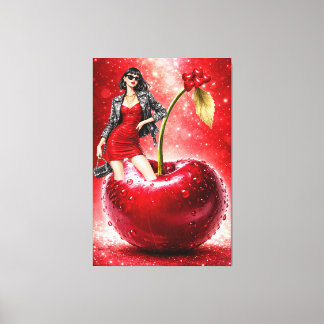 Impression sur toile d'illustration de mode Cherry