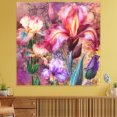 Impression sur toile d'Iris Colorés (Insitu(Salon))