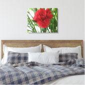 Impression sur toile d'œillet rouge (Insitu(Chambre))