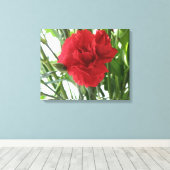 Impression sur toile d'œillet rouge (Insitu (Plancher de Bois))