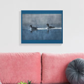Impression sur toile d'oies du Canada sur le lac (Insitu(Salon))