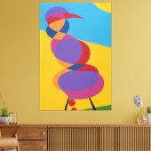 Impression sur toile d'oiseau abstrait coloré (Insitu(Salon))