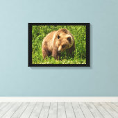 Impression sur toile d'ours grizzly lourd (Insitu (Plancher de Bois))
