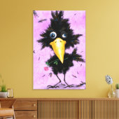 Impression sur toile drôle avec corbeau amoureux (Insitu(Salon))
