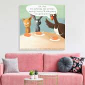Impression sur toile drôle de Thanksgiving végane (Insitu(Salon))