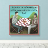 Impression sur toile drôle d'échecs cajun (Insitu (Plancher de Bois))