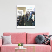Impression sur toile drôle d'un pilote de ligne hi (Insitu(Salon))