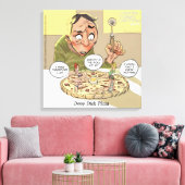 Impression sur toile drôle Philosophie Deep Dish P (Insitu(Salon))