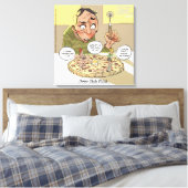 Impression sur toile drôle Philosophie Deep Dish P (Insitu(Chambre))