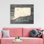 Impression sur toile du contour du Connecticut (Insitu(Salon))