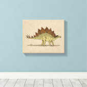 Impression sur toile du dinosaure jurassique Stégo (Insitu (Plancher de Bois))