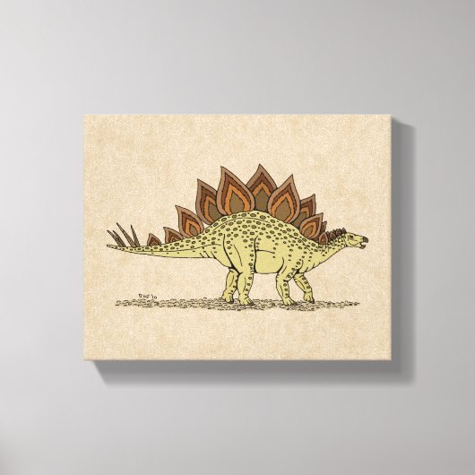 Impression sur toile du dinosaure jurassique Stégo (Recto)
