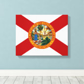 Impression sur toile du drapeau de la Floride (Insitu (Plancher de Bois))