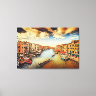 Impression sur toile du grand canal de Venise avec