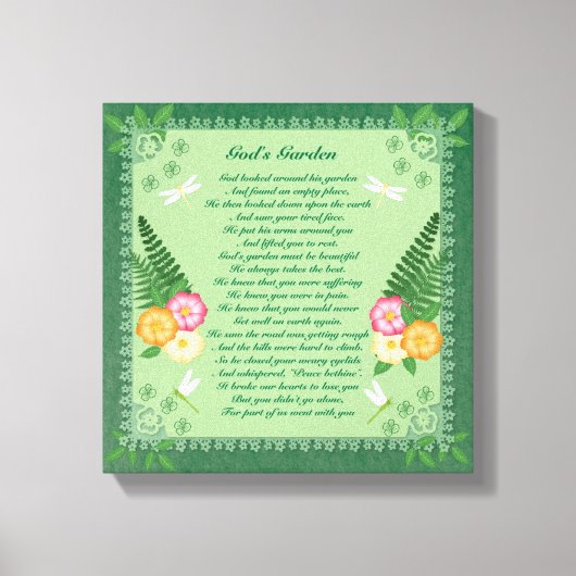 Impression sur toile du jardin de Dieu (Recto)