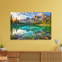 Impression sur toile du lac Crystal Lake