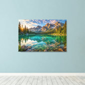 Impression sur toile du lac Crystal Lake (Insitu (Plancher de Bois))