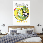 Impression sur toile du logo de voyage Oaxaca Mexi (Insitu(Chambre))