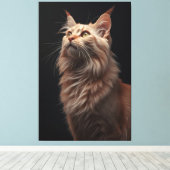 Impression sur toile du portrait majestueux de fél (Insitu (Plancher de Bois))