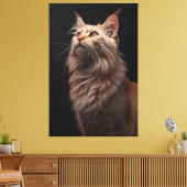Impression sur toile du portrait majestueux de fél (Insitu(Salon))