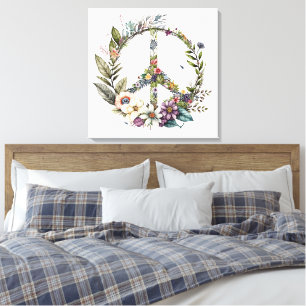 Impression sur toile du signe de la paix Bohème Hi