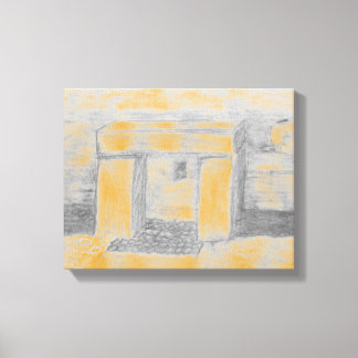 Impression sur toile du temple antique