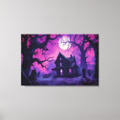 Impression sur toile d'un manoir hanté pour Hallow (Recto)