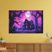 Impression sur toile d'un manoir hanté pour Hallow (Insitu(Salon))
