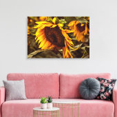 Impression sur toile Elégance Tournesol (Insitu(Salon))