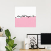 Impression sur toile élégante citation cursive ros (Bureau à domicile)