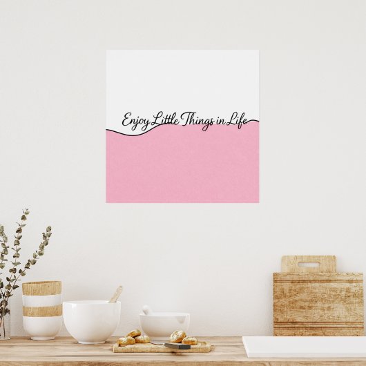 Impression sur toile élégante citation cursive ros (Cuisine)