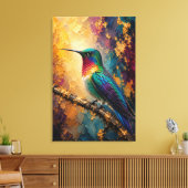 Impression sur toile en impasto de colibri de luxe (Insitu(Salon))
