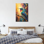 Impression sur toile en impasto de colibri de luxe (Insitu(Chambre))