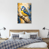 Impression sur toile en impasto de luxe Mésange bl (Insitu(Chambre))