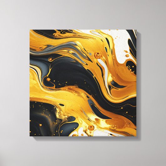 Impression sur toile en résine dorée (Recto)