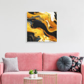 Impression sur toile en résine dorée (Insitu(Salon))