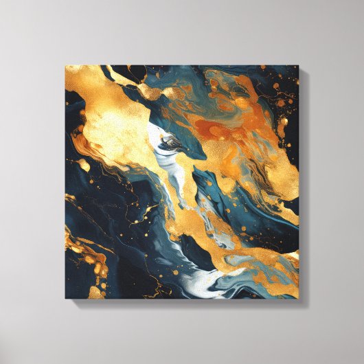 Impression sur toile en résine dorée (Recto)