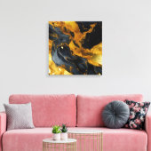 Impression sur toile en résine dorée (Insitu(Salon))